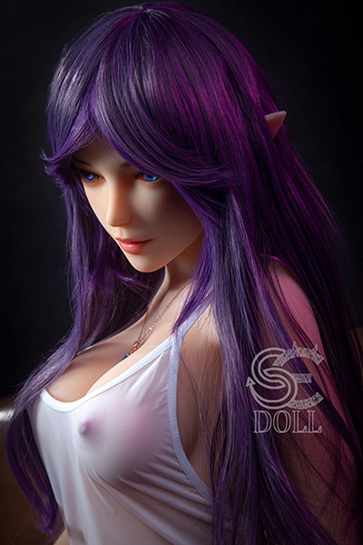 巨大乳エルフ 美女 ラブドール 紫髪 妖精耳 コスプレ セックスドール