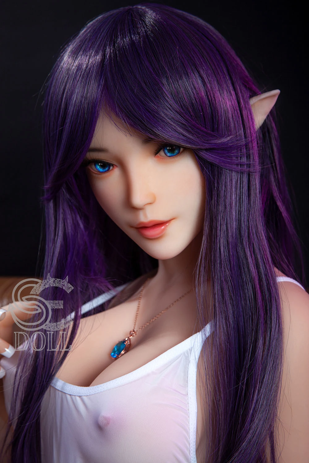ラブドール 紫髪 妖精耳