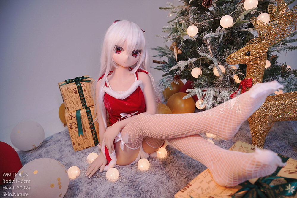 WM Dollラブドール通販 良乳美少女 可愛いアニメ顔ロリ クリスマス風 146cm TPE製